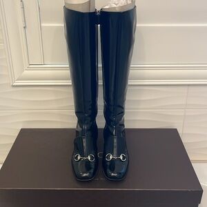 Authentic Gucci Black patent leather boots